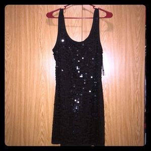 Black sequin dress